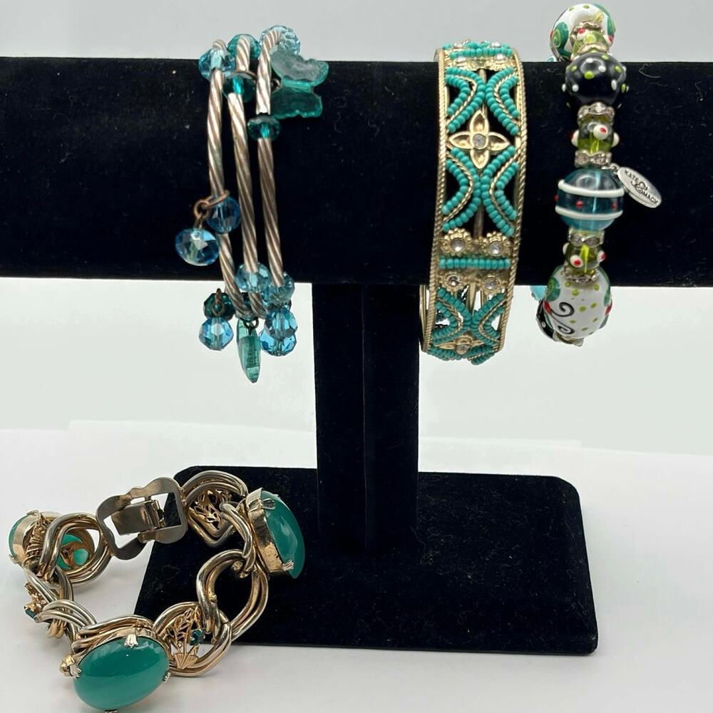Blue & Gold Floral Bracelet Bundle